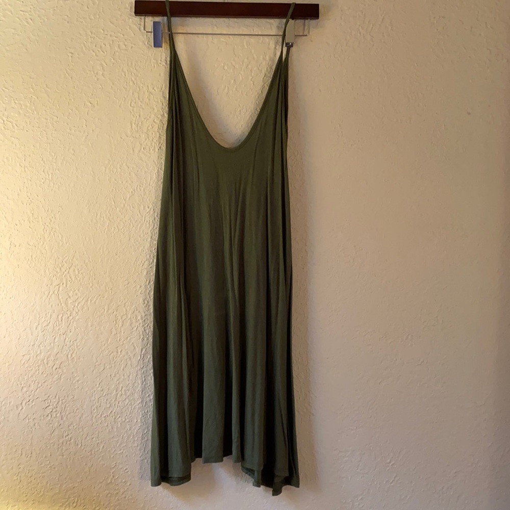 Henri girl olive green cotton dress SOLD